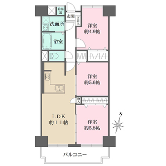 GSハイム新大阪の間取図
