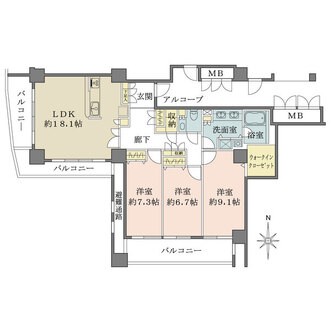 OAPレジデンスタワー東館の間取図