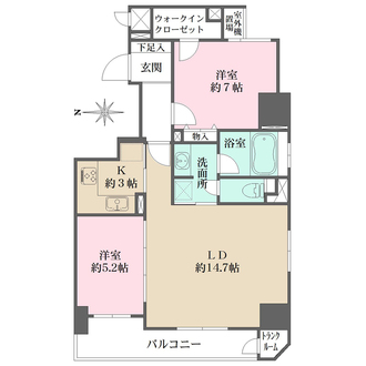 リーガル北心斎橋IIの間取図