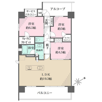ユニハイム枚方牧野の間取図