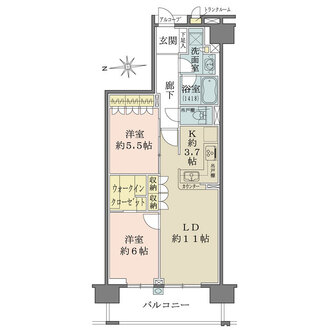 クレヴィア江坂イーストサイドの間取図