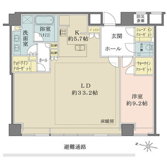 ブリリアタワー堂島の間取図