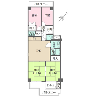 エバーグリーンポートタウンの間取図