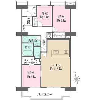 桜宮リバーシティ・ウエストの間取図