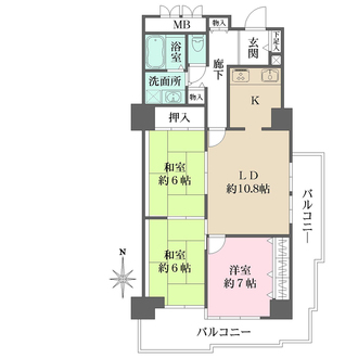 桜宮リバーシティ・NACの間取図