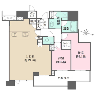 シティタワー梅田東の間取図