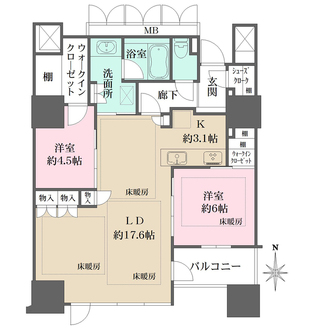 プレミストタワー靱本町の間取図