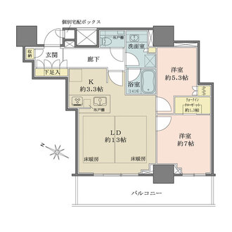 ザ・パークハウス大阪梅田タワーの間取図