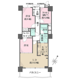 ラ・トゥール六甲　イースト棟の間取図