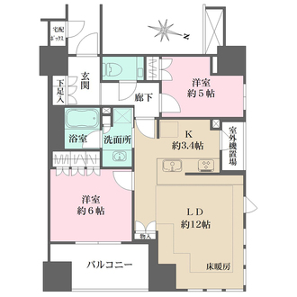 ザ・パークハウス大阪梅田タワーの間取図