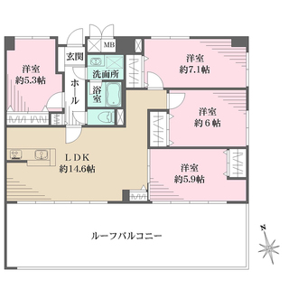 梅田北セントポリアの間取図