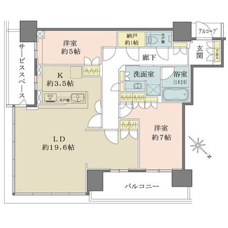 ザ・パークハウス中之島タワーの間取図