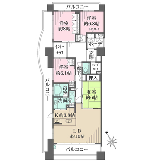 グランオーパスの間取図