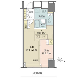 ブリリアタワー堂島の間取図