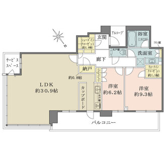 ザ・パークハウス中之島タワーの間取図