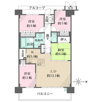 ベリア枚岡の間取図