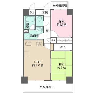 コスモ神戸サウスアベニューの間取図