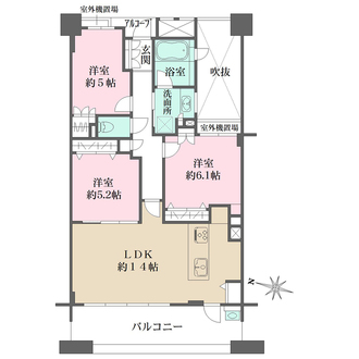 パークホームズ福島エルグレースの間取図