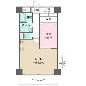 トーカンマンション東梅田の間取図