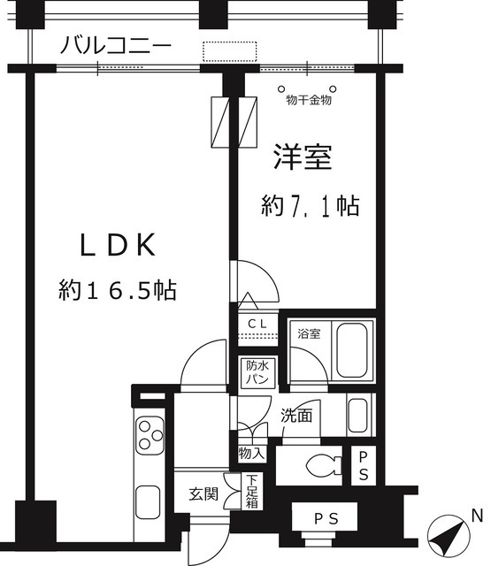 ルシマン月島の間取図