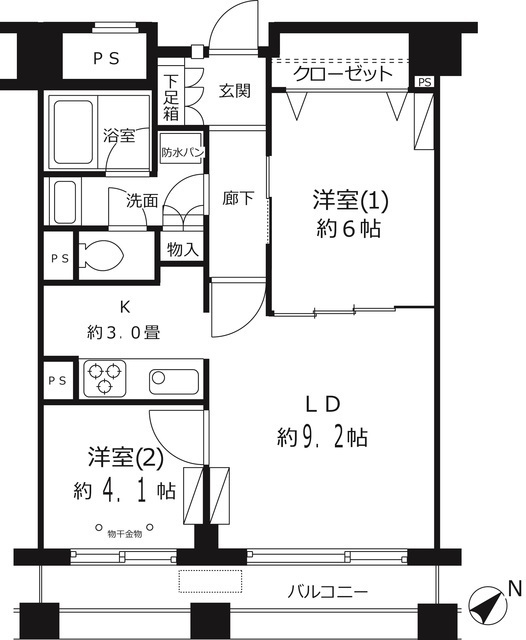 ルシマン月島の間取図