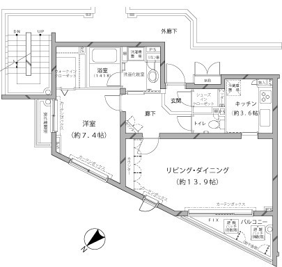 ＭＦＰＲコート代官山の間取図