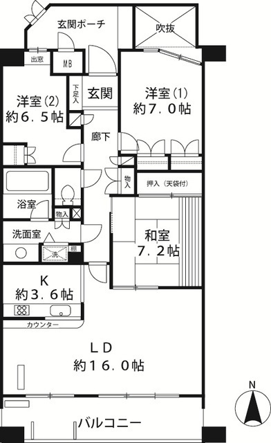 赤坂アパートメントの間取図