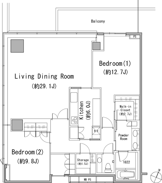 二番町パークフォレストの間取図