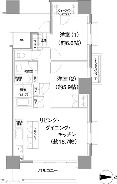 イストワールの間取図