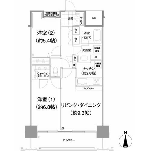 イストワールの間取図
