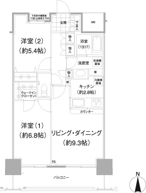 イストワールの間取図