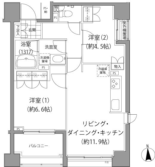 エーデル練馬の間取図