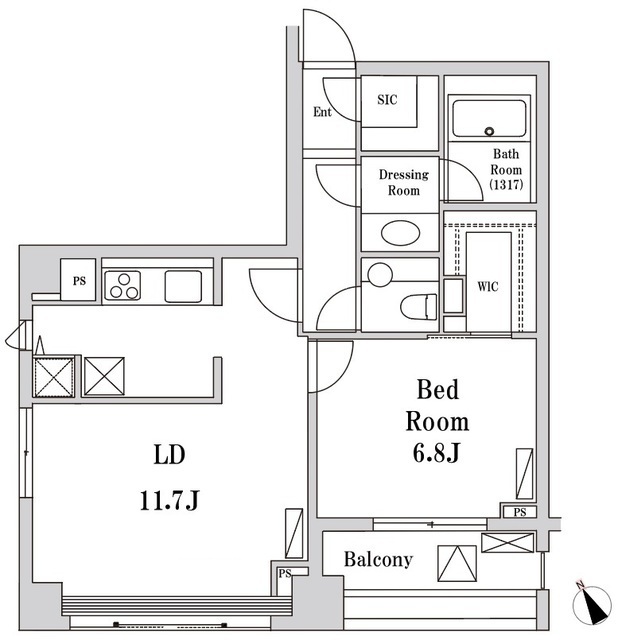 パークハビオ京橋の間取図