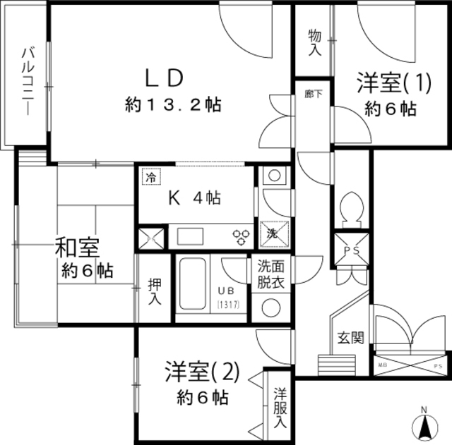 カスティーヨ杵島の間取図