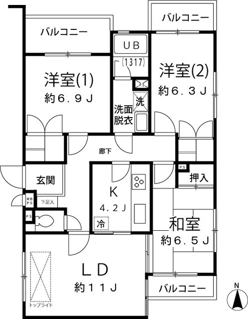 カスティーヨ杵島の間取図