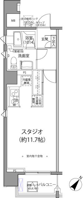 麹町二番町マンションの間取図