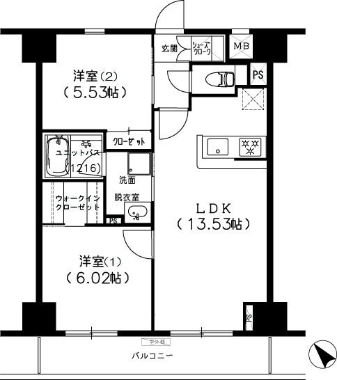 Ｓ－ＦＯＲＴ船橋塚田の間取図