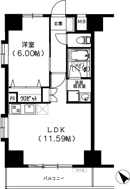 S-FORT船橋塚田の間取図