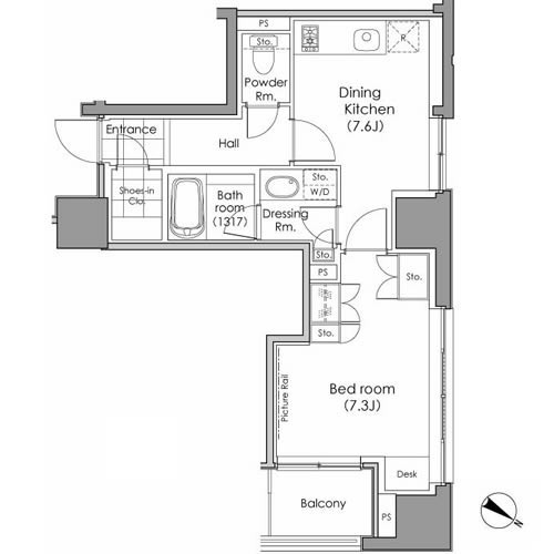 パークハビオ水天宮前の間取図
