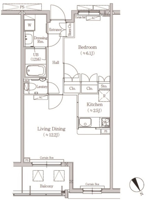 ヒューリックコート元代々木の間取図