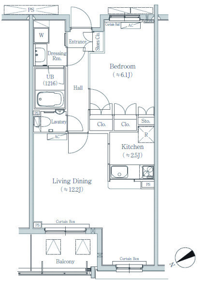 ヒューリックコート元代々木の間取図
