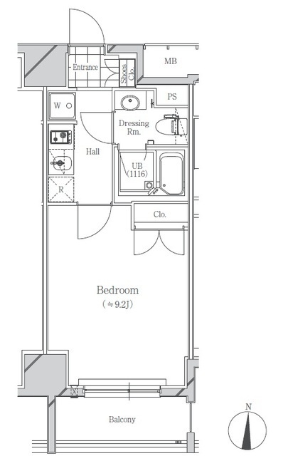フトゥールス南麻布の間取図