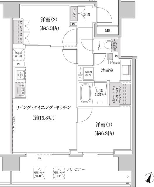 パークハビオ渋谷本町レジデンスの間取図