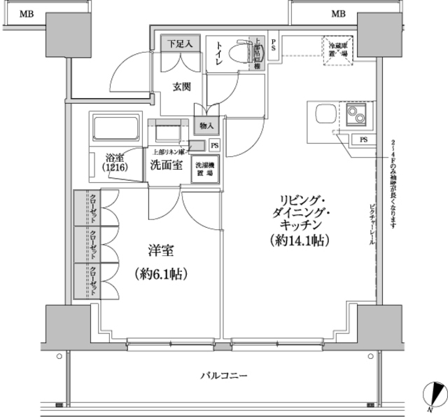 パークハビオ渋谷本町レジデンスの間取図