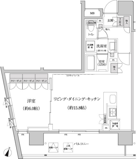 パークハビオ渋谷本町レジデンスの間取図