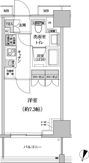 パークハビオ渋谷本町レジデンスの間取図