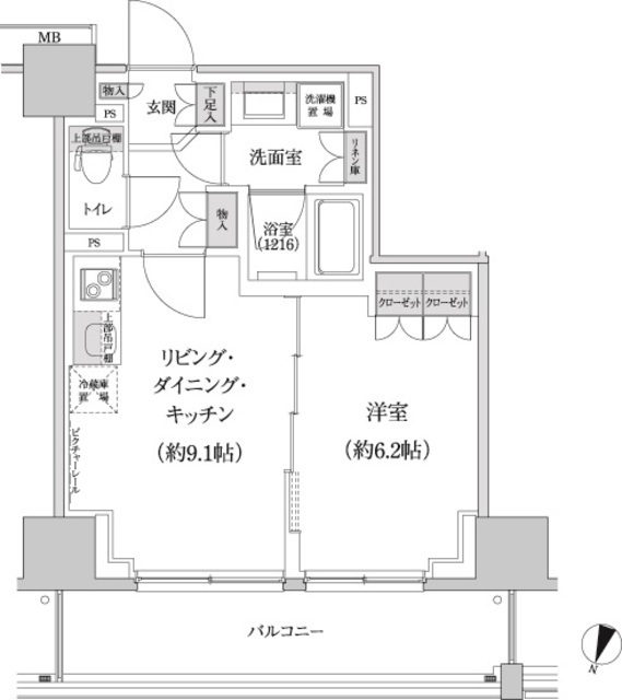 パークハビオ渋谷本町レジデンスの間取図