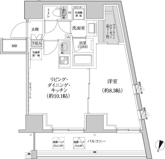 パークハビオ渋谷本町レジデンスの間取図