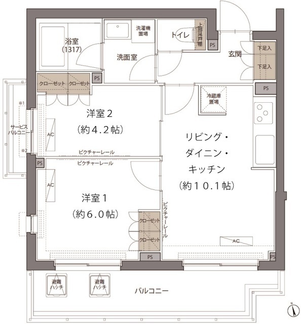 ヒューリックレジデンス豪徳寺の間取図