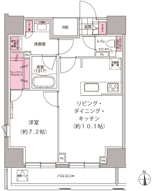 プレジリア東日本橋の間取図